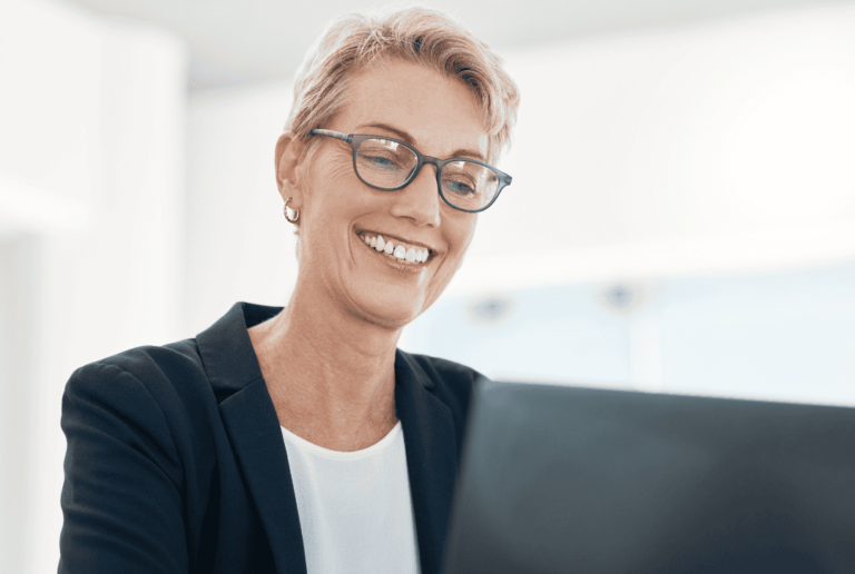 An employee working on the process improvement plan