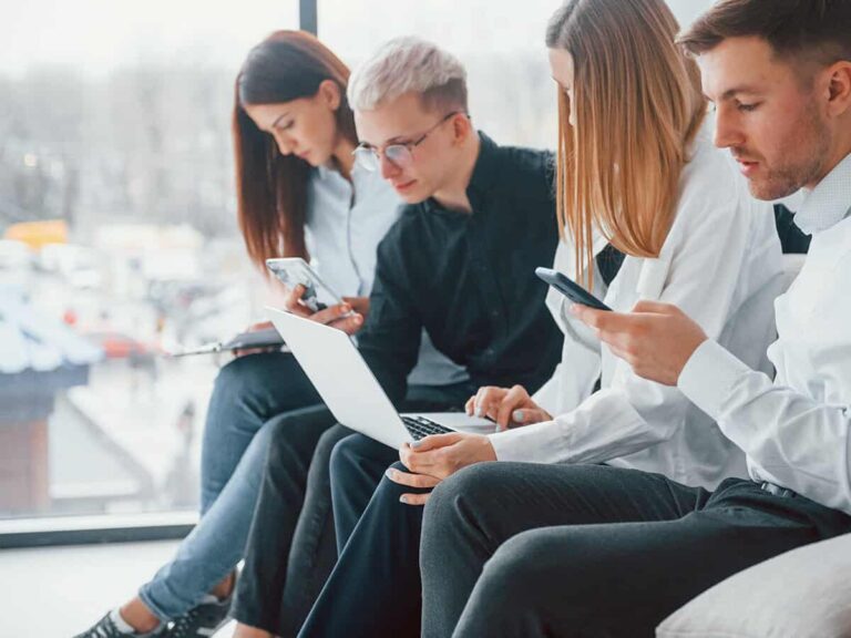 colleagues evaluate common struggles for small businesses together