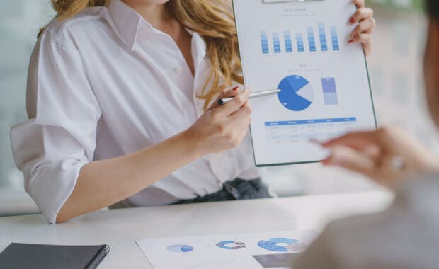 she presents data during an audit of business processes