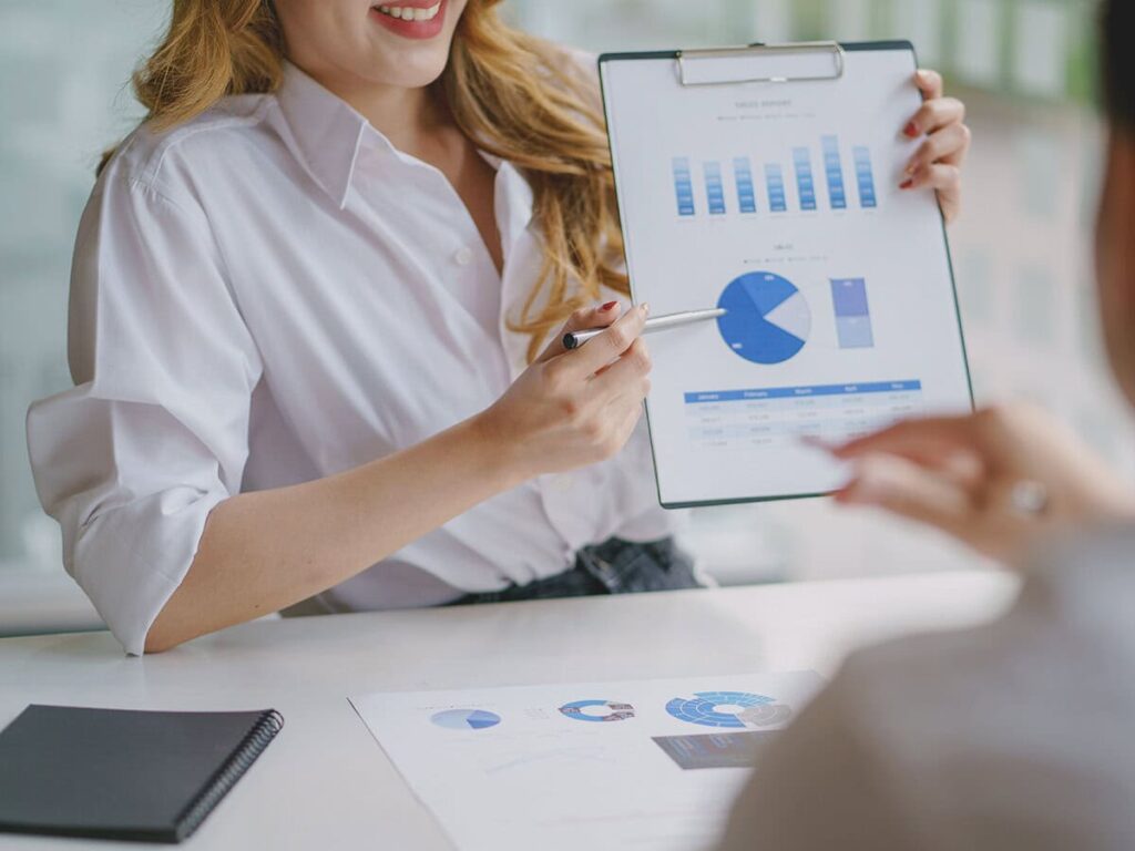 she presents data during an audit of business processes