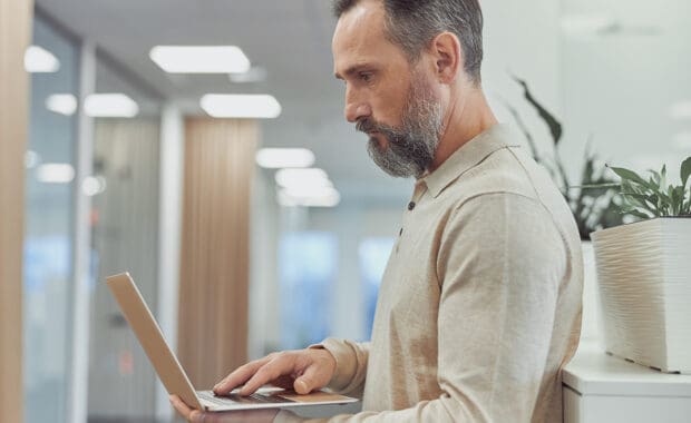 A small business owner troubleshooting causes of delay in project completion