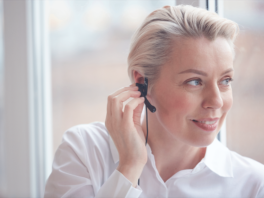 She discusses time management tips for small business owners with fellow small business owners remotely via voice call