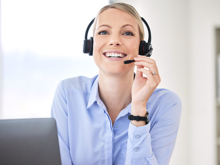 a smiling project manager and female business owner
